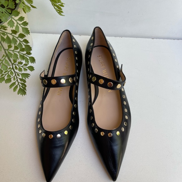 STUART WEITZMAN Gala Studs Mary Jane flats size 8.5 new with dust bag - Picture 13 of 16